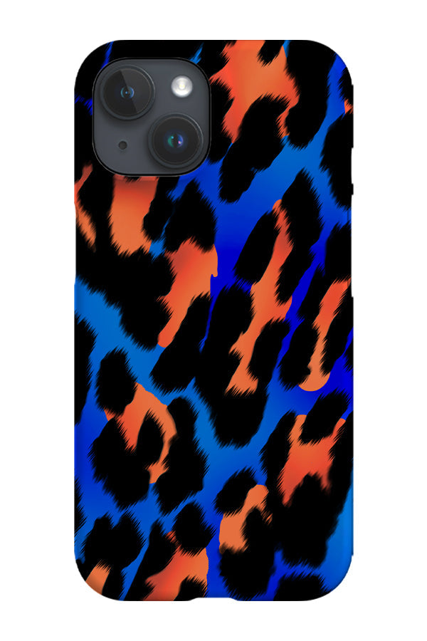 RoyalCovers.uk - Leopard Print Phone Case (Blue & Orange)