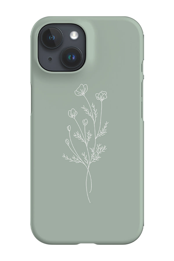 RoyalCovers.uk - Modern Minimalist Flower Phone Case (Mint)