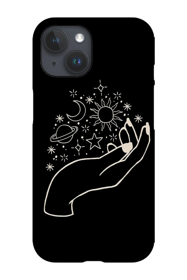 RoyalCovers.uk - Minimalist Cosmic Hand Phone Case (Black)