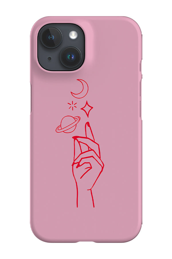 RoyalCovers.uk - Minimalist Planet Hand Phone Case (Pink)