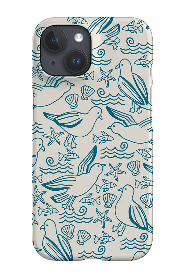 RoyalCovers.uk - Seagull Beach Phone Case (Beige Blue)