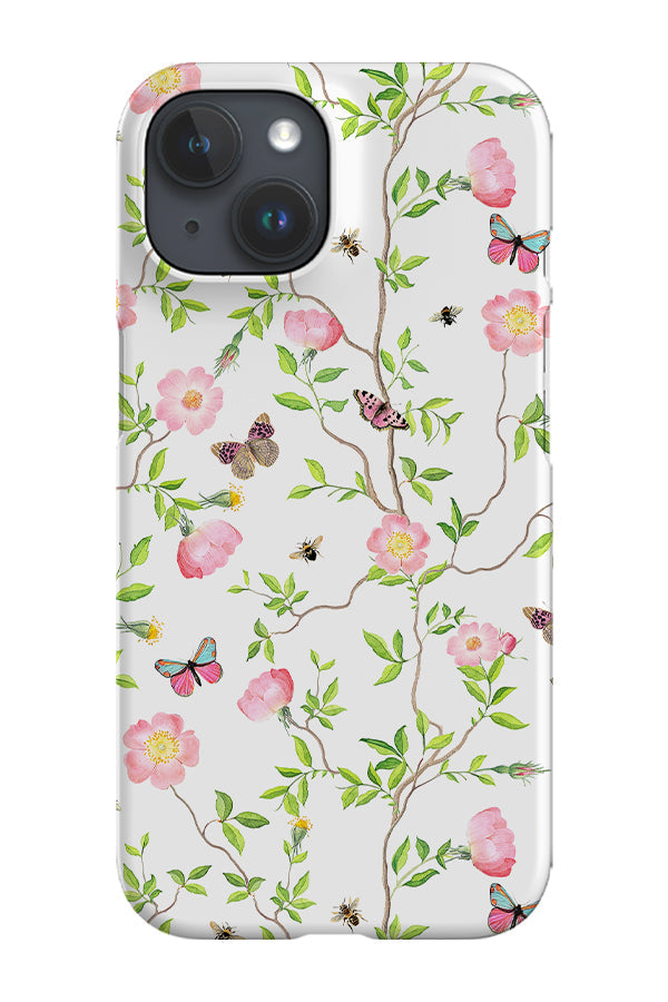 RoyalCovers.uk - Vintage Wild Pink Roses Garden By Uta Naumann Phone Case (White)