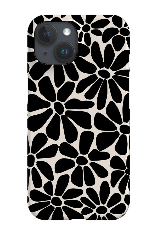 RoyalCovers.uk - Retro Floral By Gavthomeu Phone Case (Black and White)