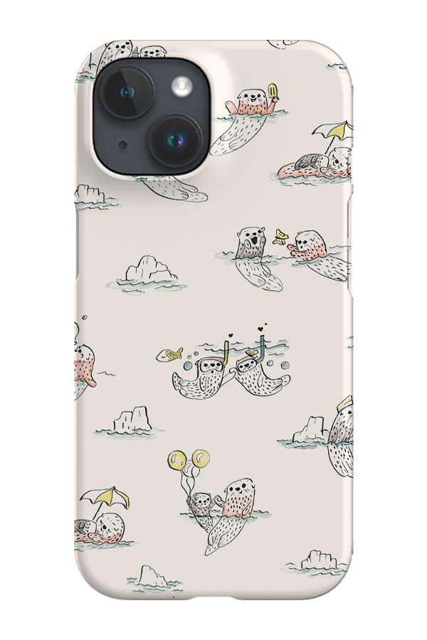 RoyalCovers.uk - Playful Otters by Becca Story Smith Phone Case (Beige)