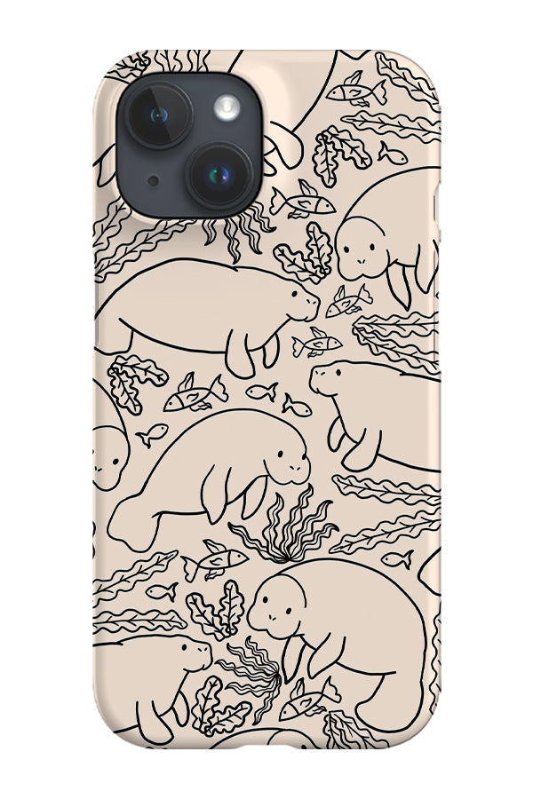 RoyalCovers.uk - Manatee Coral Reef Scatter Phone Case (Cream)
