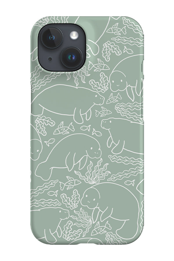 RoyalCovers.uk - Manatee Coral Reef Scatter Phone Case (Mint)