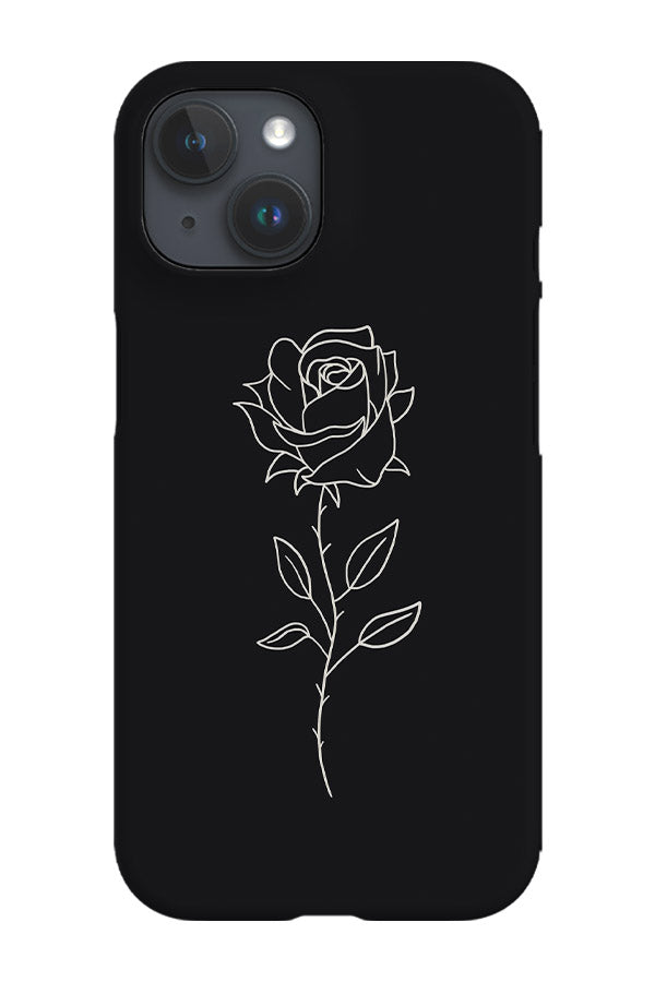 RoyalCovers.uk - Modern Minimalist Rose Phone Case (Black)