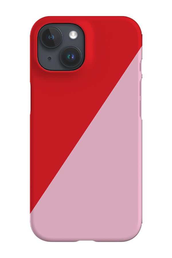 RoyalCovers.uk - Colour Block Diagonal Phone Case (Pink Red)