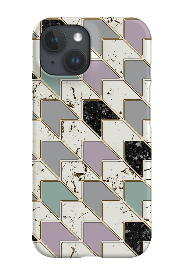 RoyalCovers.uk - Marble Chevron Phone Case (Pastel Mint)