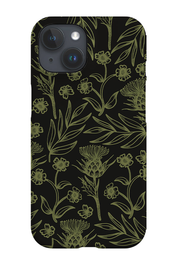 RoyalCovers.uk - Medieval Plants Phone Case (Black Green)