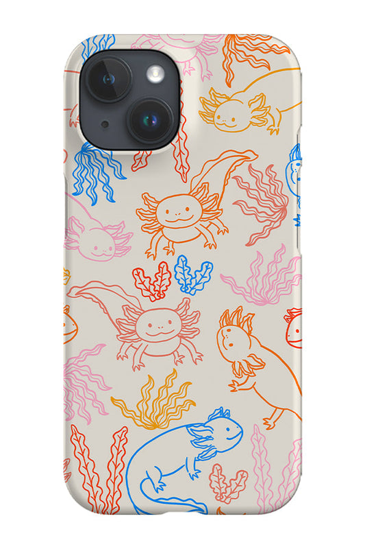 RoyalCovers.uk - Axolotl Plants Phone Case (Bright)