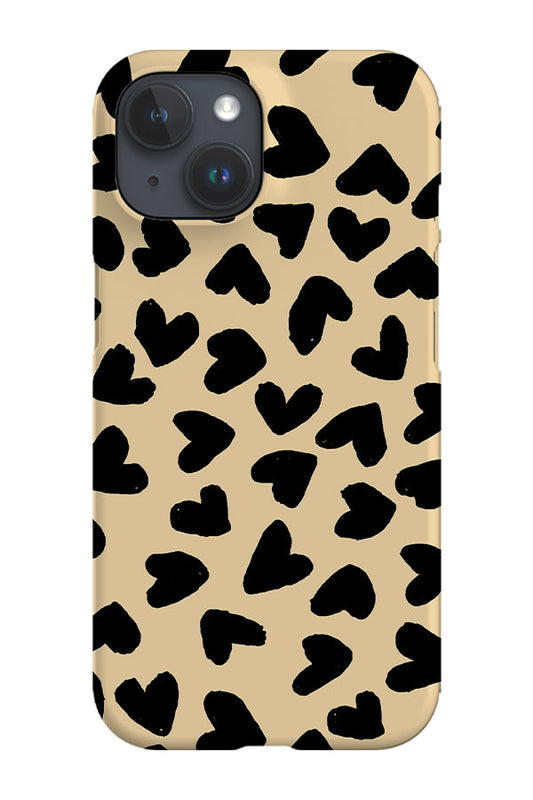 RoyalCovers.uk - Big Hearts Phone Case (Cream & Black)