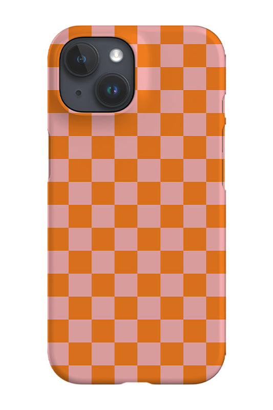 RoyalCovers.uk - Checkered Phone Case (Orange Pink)