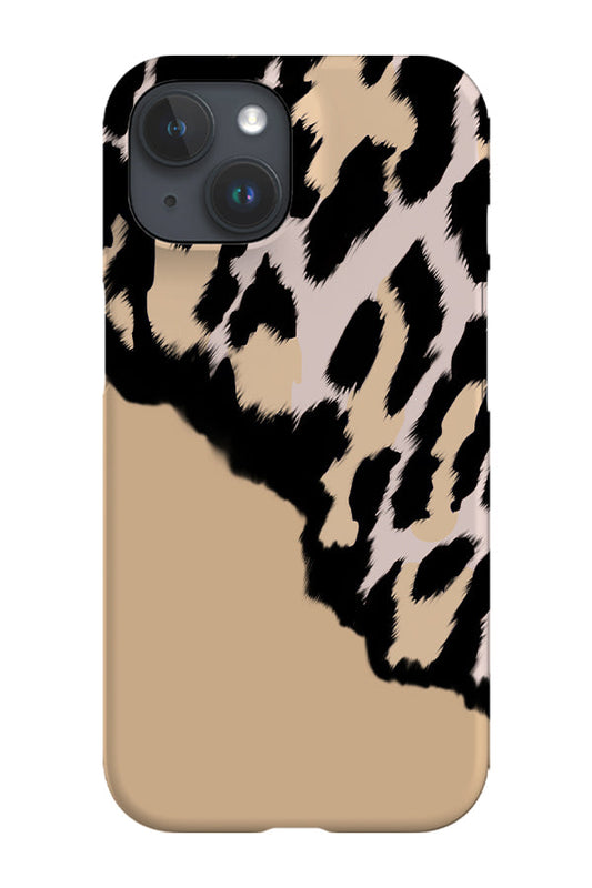 RoyalCovers.uk - Classic Leopard Print Colour Block Phone Case (Beige)
