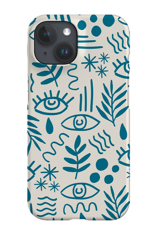 RoyalCovers.uk - Cubism Scatter Phone Case (Beige Blue)