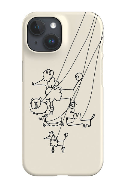 RoyalCovers.uk - Doodle Dogs on Lead Phone Case (Cream)