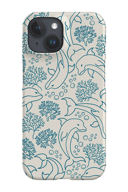 RoyalCovers.uk - Dolphin Coral Reef Phone Case (Beige Blue)