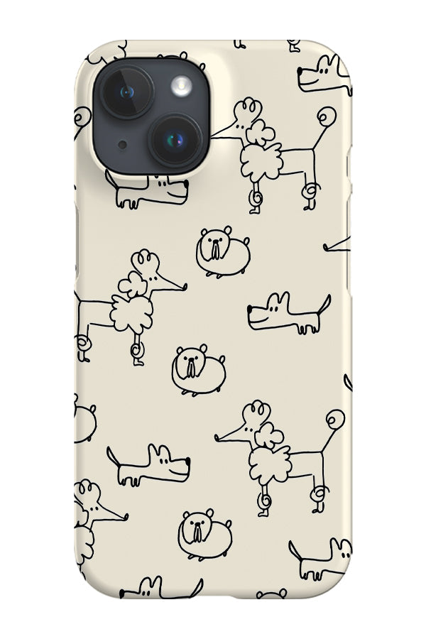 RoyalCovers.uk - Doodle Dogs Scatter Phone Case (Cream)