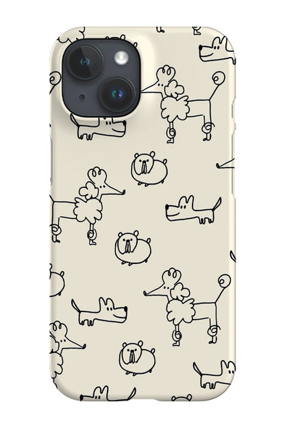 RoyalCovers.uk - Doodle Dogs Scatter Phone Case (Cream)