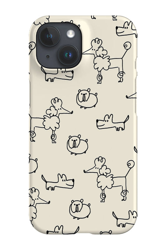 RoyalCovers.uk - Doodle Dogs Scatter Phone Case (Cream)