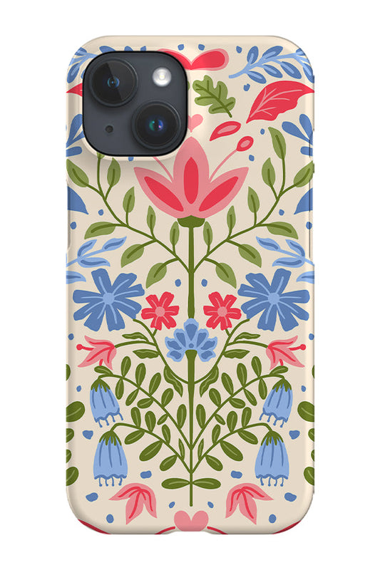 RoyalCovers.uk - Scandinavian Folk Flowers Phone Case (Beige)