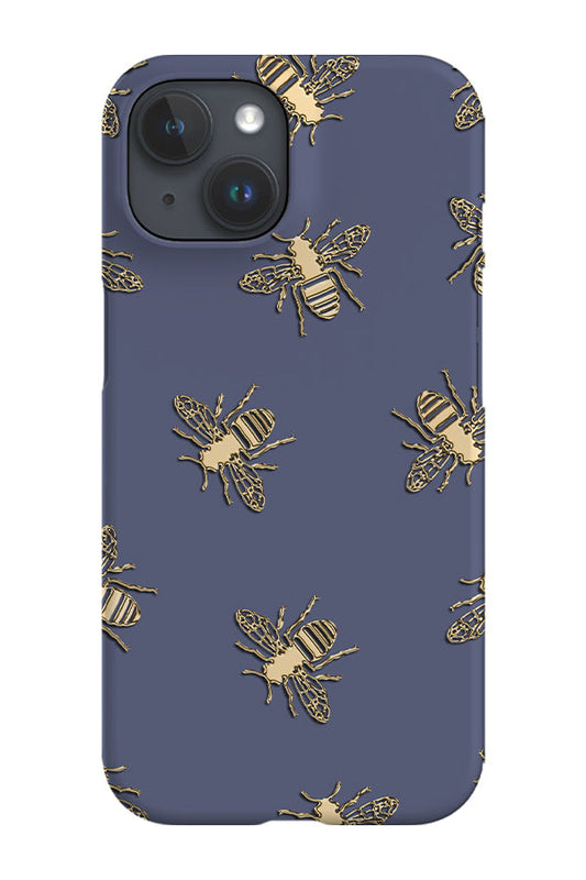 RoyalCovers.uk - Bees Lux Phone Case (Blue & Gold)
