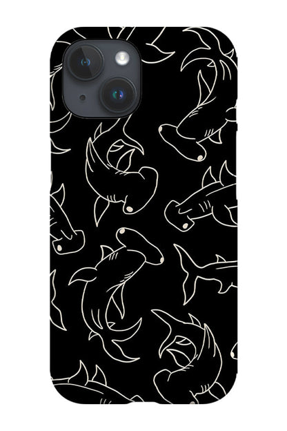 RoyalCovers.uk - Hammerhead Shark Scatter Phone Case (Black)