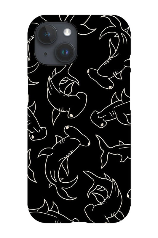 RoyalCovers.uk - Hammerhead Shark Scatter Phone Case (Black)