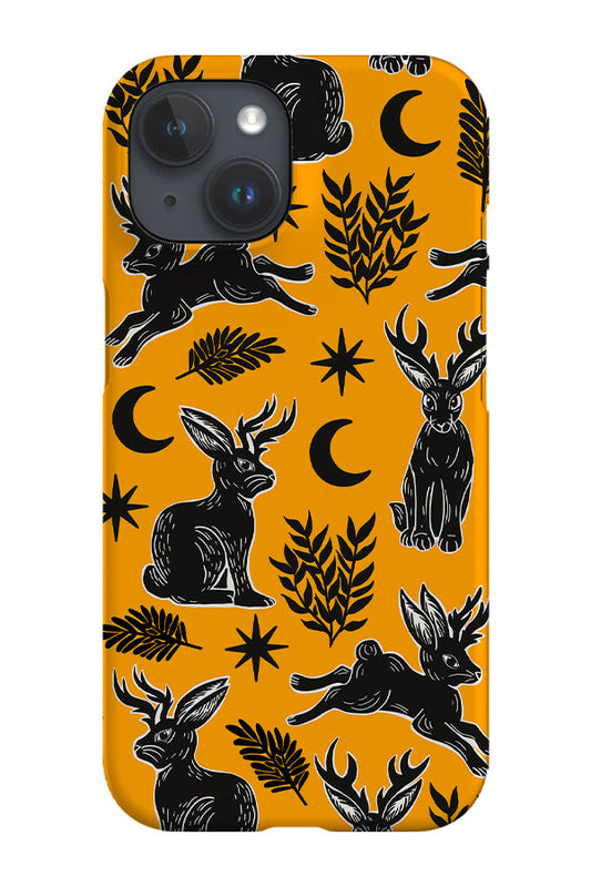 RoyalCovers.uk - Jackalope Scatter Phone Case (Mustard Yellow)