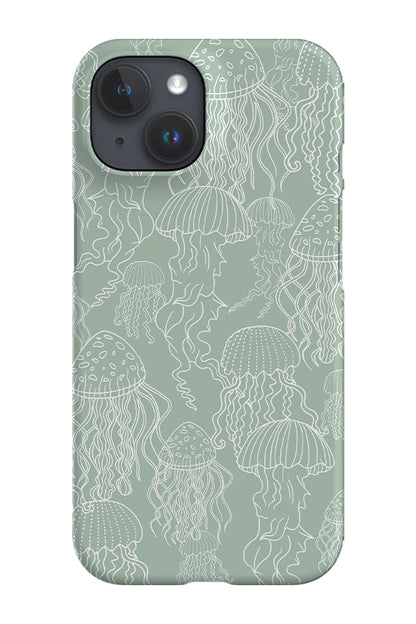 RoyalCovers.uk - Overlapping Jellyfish Phone Case (Mint Green)