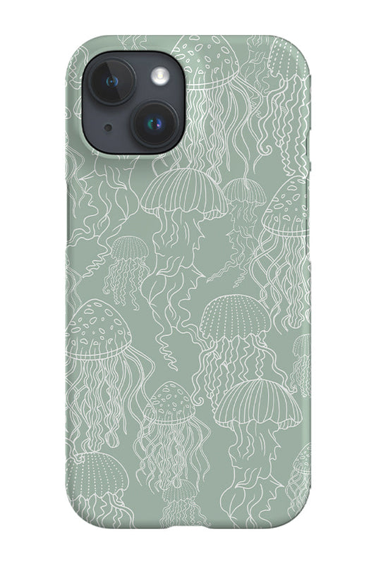 RoyalCovers.uk - Overlapping Jellyfish Phone Case (Mint Green)