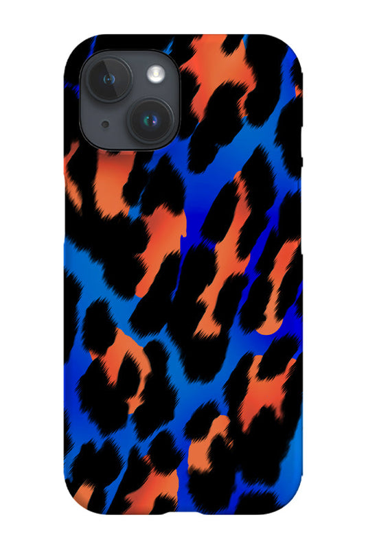 RoyalCovers.uk - Leopard Print Phone Case (Blue & Orange)