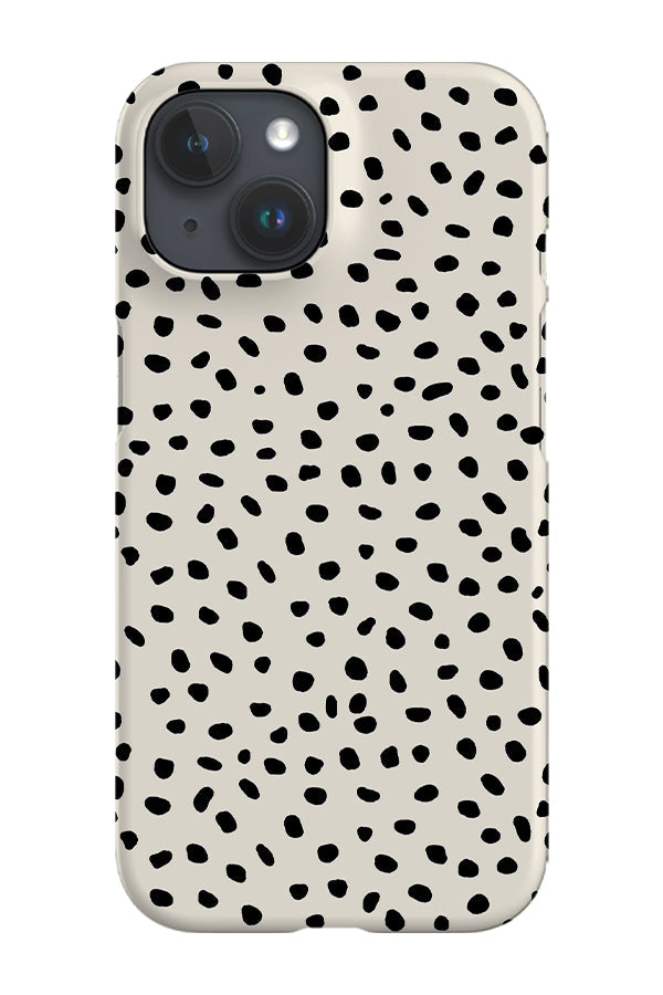 RoyalCovers.uk - Polka Dot Mini Memphis Phone Case (Cream & Black)