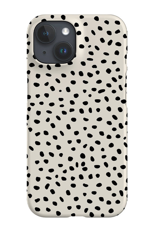RoyalCovers.uk - Polka Dot Mini Memphis Phone Case (Cream & Black)