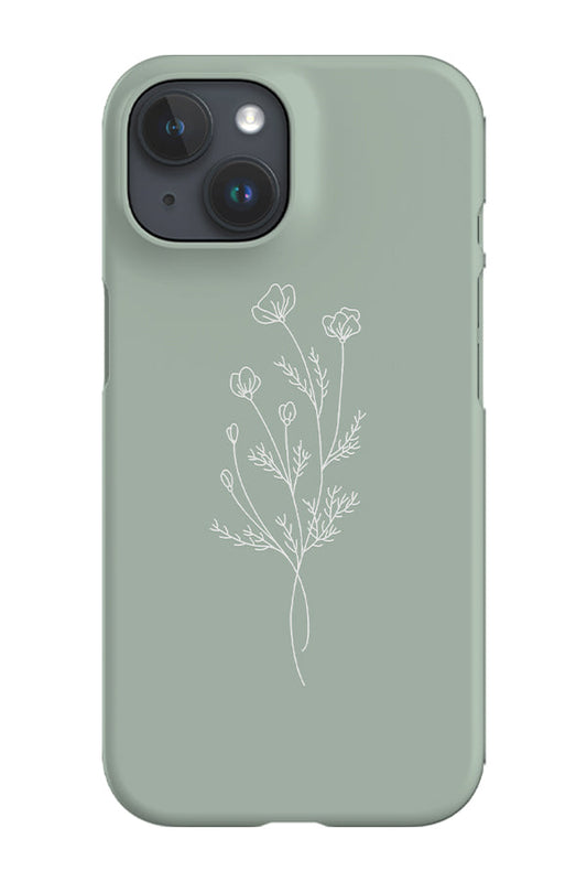 RoyalCovers.uk - Modern Minimalist Flower Phone Case (Mint)