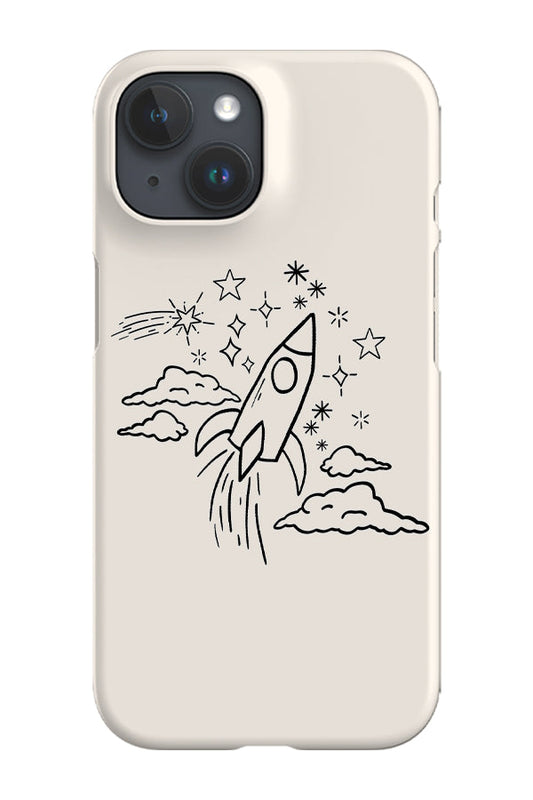 RoyalCovers.uk - Minimalist Rocketship Phone Case (Cream)