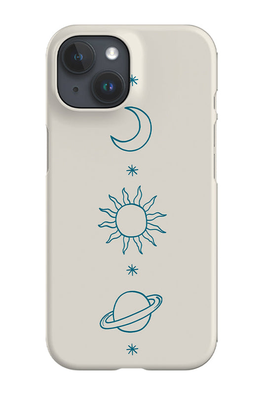 RoyalCovers.uk - Minimalist Space Elements Phone Case (Beige Blue)
