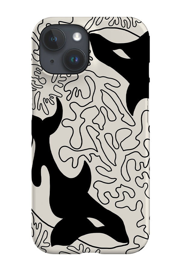 RoyalCovers.uk - Oversized Orca Coral Reef Phone Case (Cream)