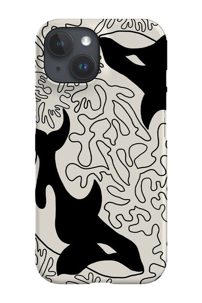 RoyalCovers.uk - Oversized Orca Coral Reef Phone Case (Cream)