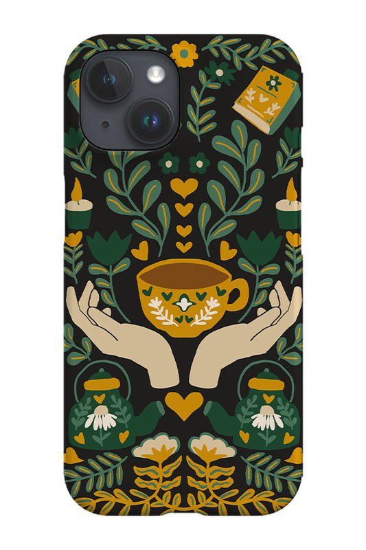 RoyalCovers.uk - Scandinavian Hygge Damask Phone Case (Dark Green)