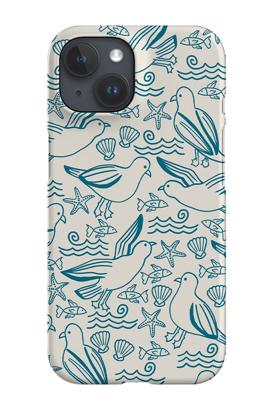 RoyalCovers.uk - Seagull Beach Phone Case (Beige Blue)