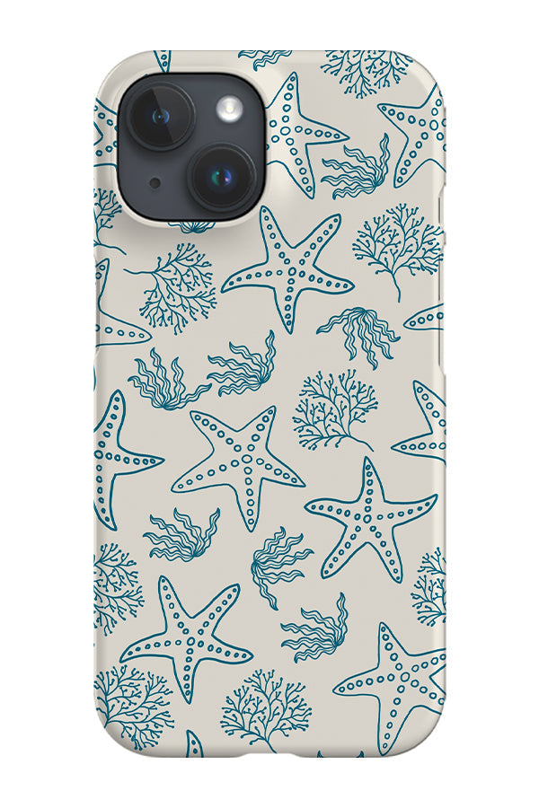 RoyalCovers.uk - Starfish Coral Scatter Phone Case (Beige Blue)