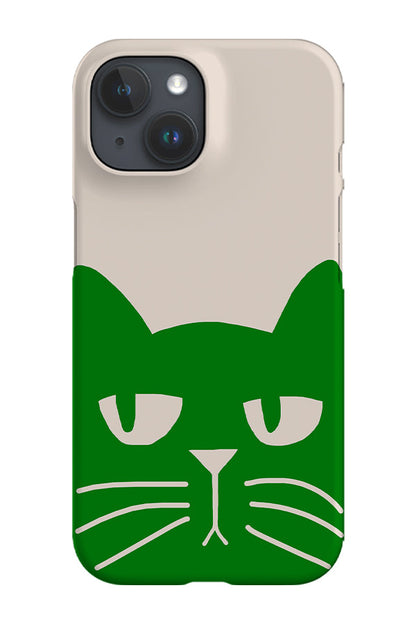 RoyalCovers.uk - Two Tone Bold Cat Phone Case (Beige Green)