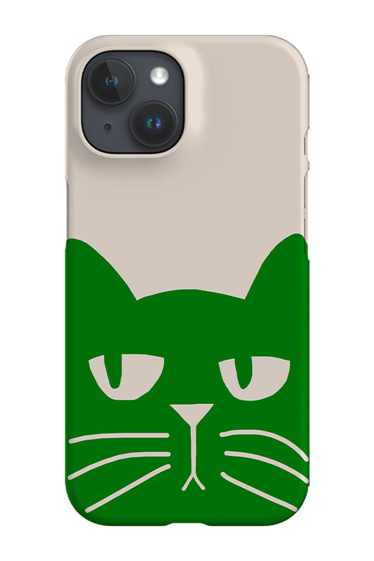 RoyalCovers.uk - Two Tone Bold Cat Phone Case (Beige Green)