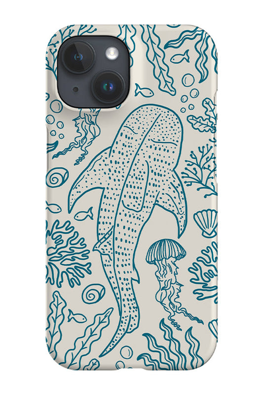 RoyalCovers.uk - Whale Shark Coral Reef Phone Case (Beige Blue)