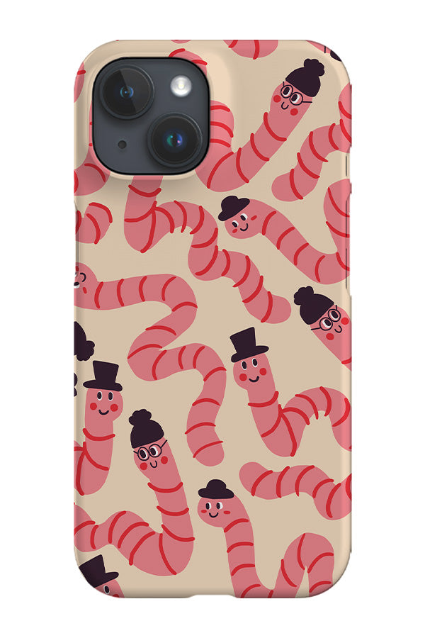 RoyalCovers.uk - Worms with Hats Phone Case (Cream)