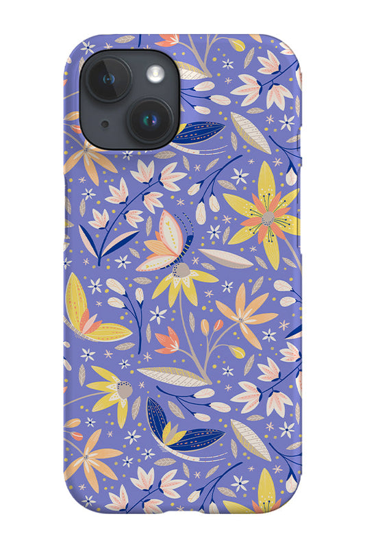 RoyalCovers.uk - Yellow Purple Floral by Angela Sbandelli Phone Case (Lilac)