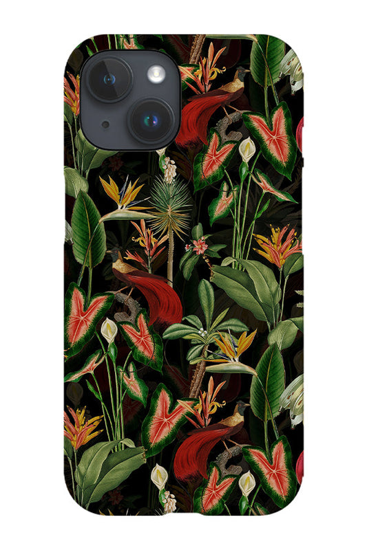 RoyalCovers.uk - Dark Moody Leaves and Birds By Uta Naumann Phone Case (Black)