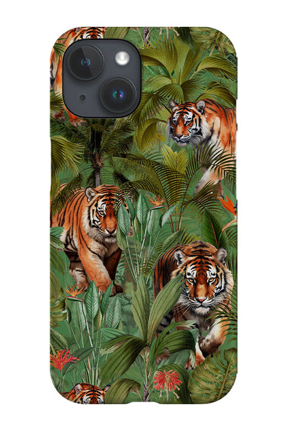 RoyalCovers.uk - Tropical Tiger Jungle By Uta Naumann Phone Case (Green)