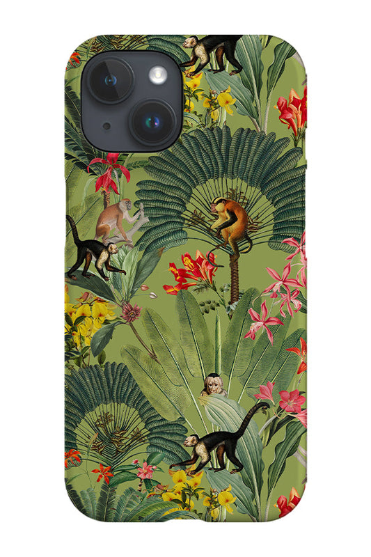 RoyalCovers.uk - Tropical Monkey Paradise By Uta Naumann Phone Case (Green)